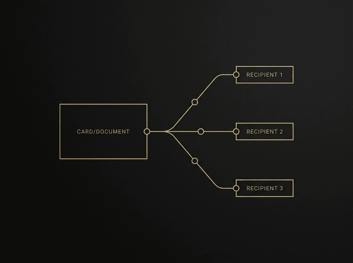 金色結算卡片浮在深色背景上